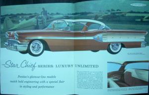 1958 Pontiac Bonneville Chieftain Super Star Chief Sales Brochure NOS