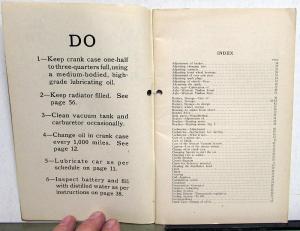 1918 Westcott Series 18 Owners Manual Book of Instructions