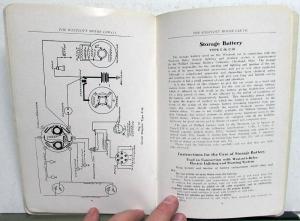 1920-1921 Westcott Type C-48 and C-38 Owners Manual Book of Instructions