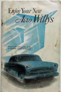 1952 Willys Aero Owners Manual - Aero-Wing Aero-Ace