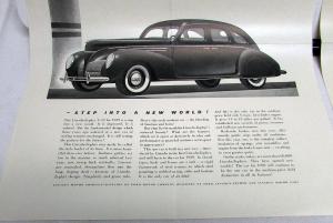 1939 Lincoln Zephyr V12 Sedan Step Into A New World Ad Proof Pair