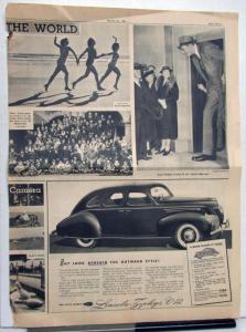 1939 Lincoln Zephyr V12 Sedan Chicago Sunday Tribune Insert Worlds Tallest Man