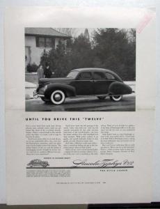 1939 Lincoln Ford Zephyr V 12 Sedan Style Leader Ad Proof 15x11.25