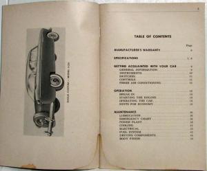 1954 Willys Owners Manual - Model 6-226 Eagle Custom Eagle Deluxe Ace Deluxe