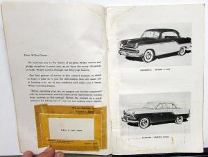 1955 Willys Owners Manual - Model 6-226A Bermuda - Custom