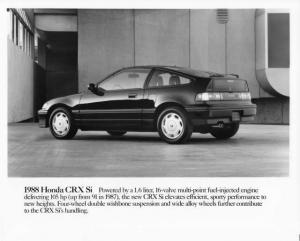1988 Honda CRX Si Press Photo 0072