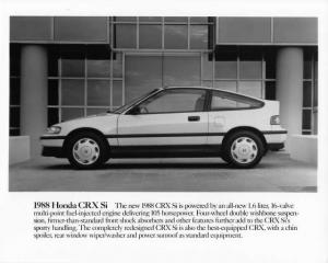 1988 Honda CRX Si Press Photo 0073