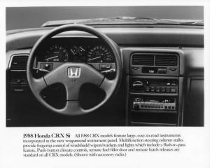 1988 Honda CRX Si Dash Press Photo 0074
