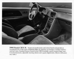 1988 Honda CRX Si Interior Press Photo 0075