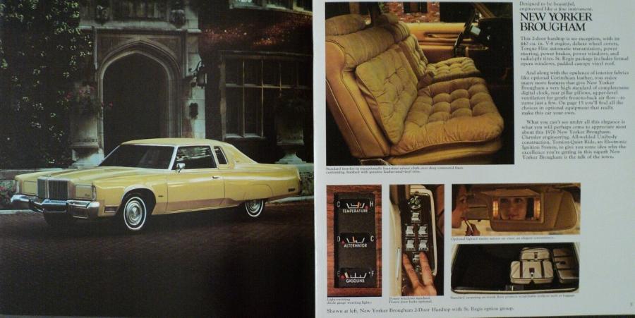 1976 Chrysler New Yorker Brougham Newport Town /& Country Dealer Sales Brochure
