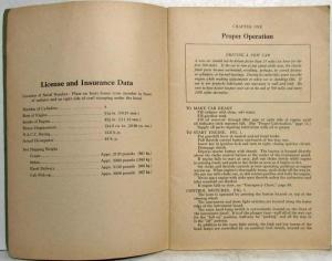 1937 Willys Model 37 Owners Manual