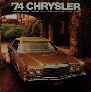 NOS 1974 Chrsyler Sales Brochure New Yorker Newport Town & Country Oversized