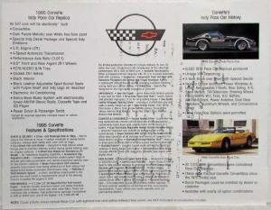 1995 Chevrolet Monte Carlo Returns to NASCAR Media Information Press Kit