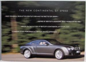 2007 Bentley Continental GT and Continental GT Speed Media Information Press Kit