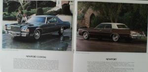 NOS 1975 Chrysler New Yorker Town & Country Newport XL Sales Brochure