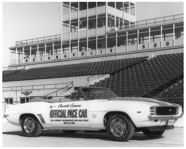 1969 Chevrolet Camaro SS Indianapolis 500 Pace Car Press Photo 0576