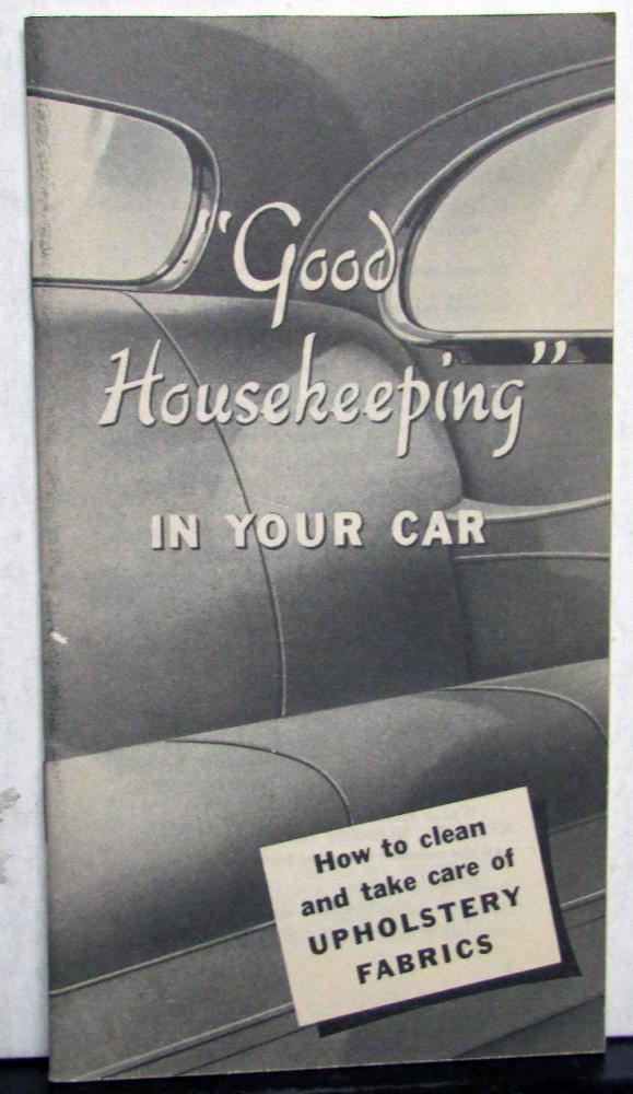 1930s General Motors Fisher Body Good Housekeeping in Your Car Brochure
