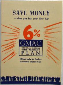 1930 General Motors 6 Percent Time Plan - GMAC Financing Folder Brochure