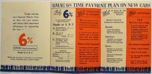1930 General Motors 6 Percent Time Plan - GMAC Financing Folder Brochure