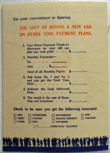 1930 General Motors 6 Percent Time Plan - GMAC Financing Folder Brochure