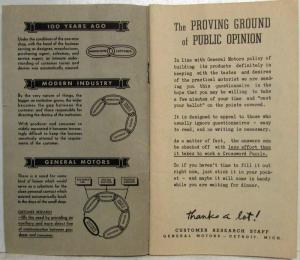 1930s General Motors The Proving Ground of Public Opinion Survey