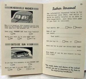 1930s General Motors Customer Research Car As You Would Build It Survey with Env