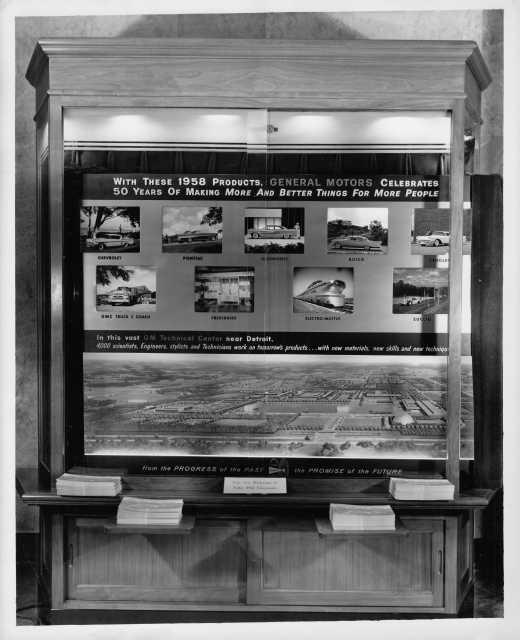 1958 General Motors Ads in Christian Science Monitor Display Case Photo 0050