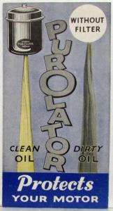 1937 Purolator Oil Filter Sales Folder