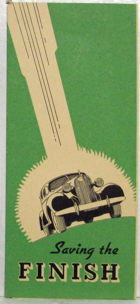 1936 General Motors Saving the Finish a Care of Automobile Finishes Sales Folder