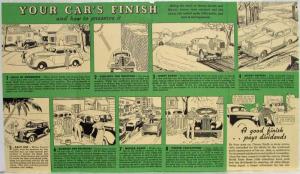 1936 General Motors Saving the Finish a Care of Automobile Finishes Sales Folder