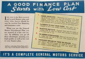 1939 General Motors Saturday Evening Post GMAC Financing Small Sales Folder