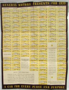 1939 General Motors Car for Every Purse and Purpose Sales Folder Poster