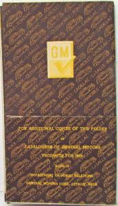 1939 General Motors Car for Every Purse and Purpose Sales Folder Poster