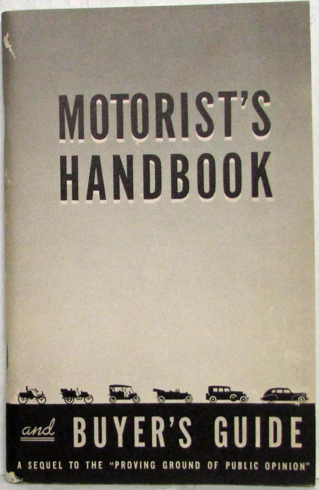 1938 General Motors Motorists Handbook and Buyers Guide - GM Cars