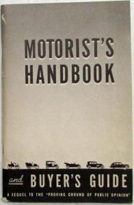 1938 General Motors Motorists Handbook and Buyers Guide - GM Cars