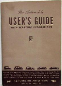 1942-1945 General Motors Automobile Users Guide with Wartime Suggestions
