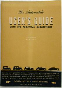 1946 General Motors Automobile Users Guide 196 Practical Suggestions Post-War Ed