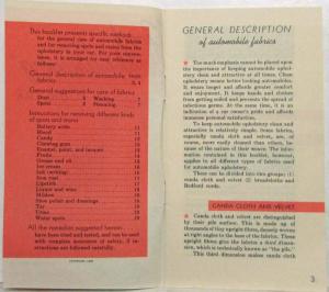 1940 General Motors Fisher Body Good Housekeeping in Your Car Brochure