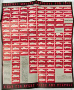 1941 General Motors Car for Every Purse and Purpose Sales Folder Poster