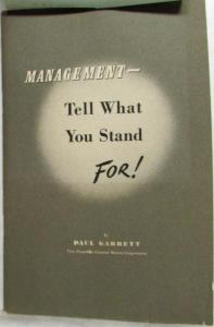 1944 General Motors Tell What You Stand For Booklet and 4-H Safety Announcement