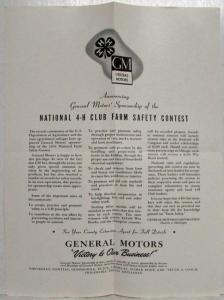 1944 General Motors Tell What You Stand For Booklet and 4-H Safety Announcement