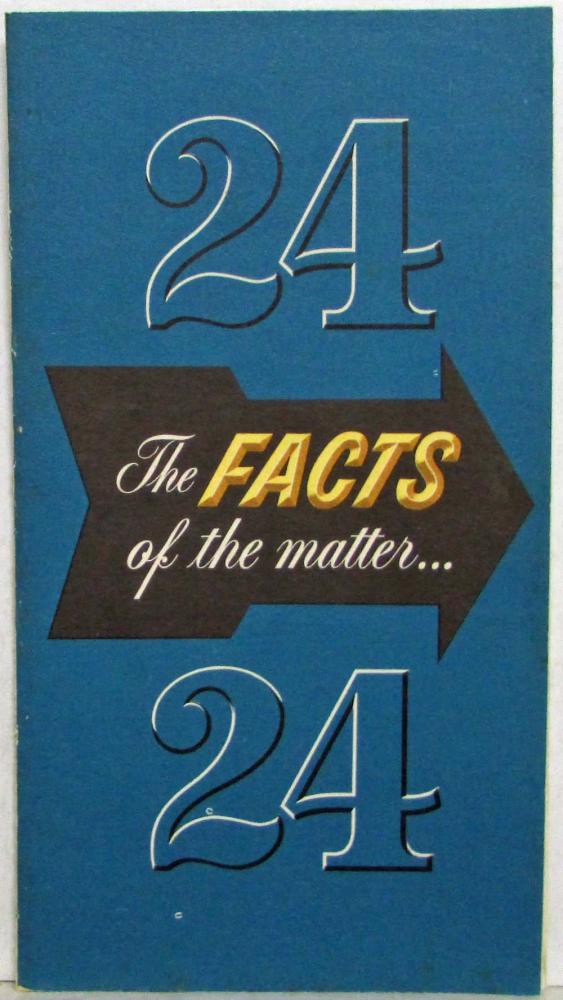 1950 General Motors Facts of the Matter Folder - 24 Mo 24 Thousand Mi Warranty