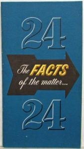 1950 General Motors Facts of the Matter Folder - 24 Mo 24 Thousand Mi Warranty