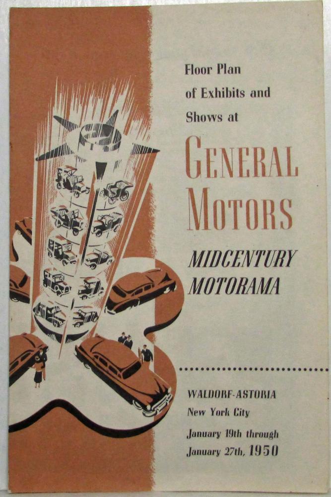 1950 General Motors Floor Plan of Exhibits and Shows at MidCentury Motorama