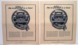 1947 Ford V8 Car There's A New Ford In Your Future! Ad Proof Orig SPANISH TEXT