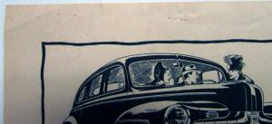 1947 Ford V8 Car New Luxury Looks Ad Proof Original