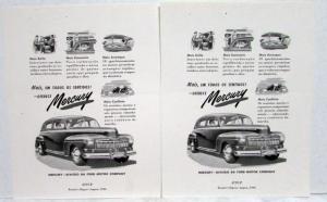 1947 Lincoln Mercury More In Every Way Ad Proof Original PORTUGUESE TEXT