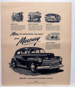 1946 Lincoln Mercury More Of Everything You Want Ad Proof Original