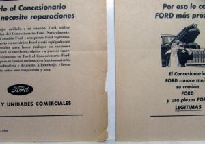 1946 Ford Truck Your Ford Truck Deserves The Best Care Ad Proof Spanish Text