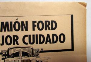 1946 Ford Truck Your Ford Truck Deserves The Best Care Ad Proof Spanish Text